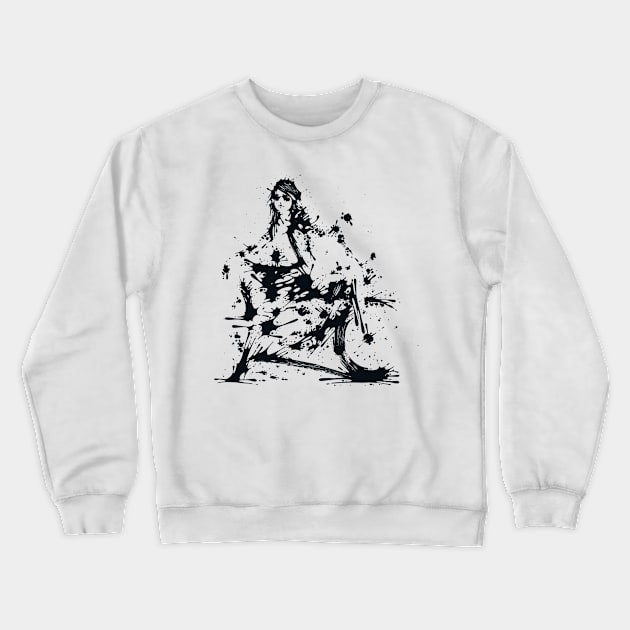 Splaaash Series - Biker Ink Crewneck Sweatshirt by Dagui